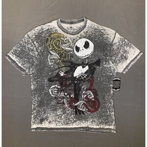Nightmare Before Christmas Washed Gray T-Shirt Unique Garment Disney Parks NWT